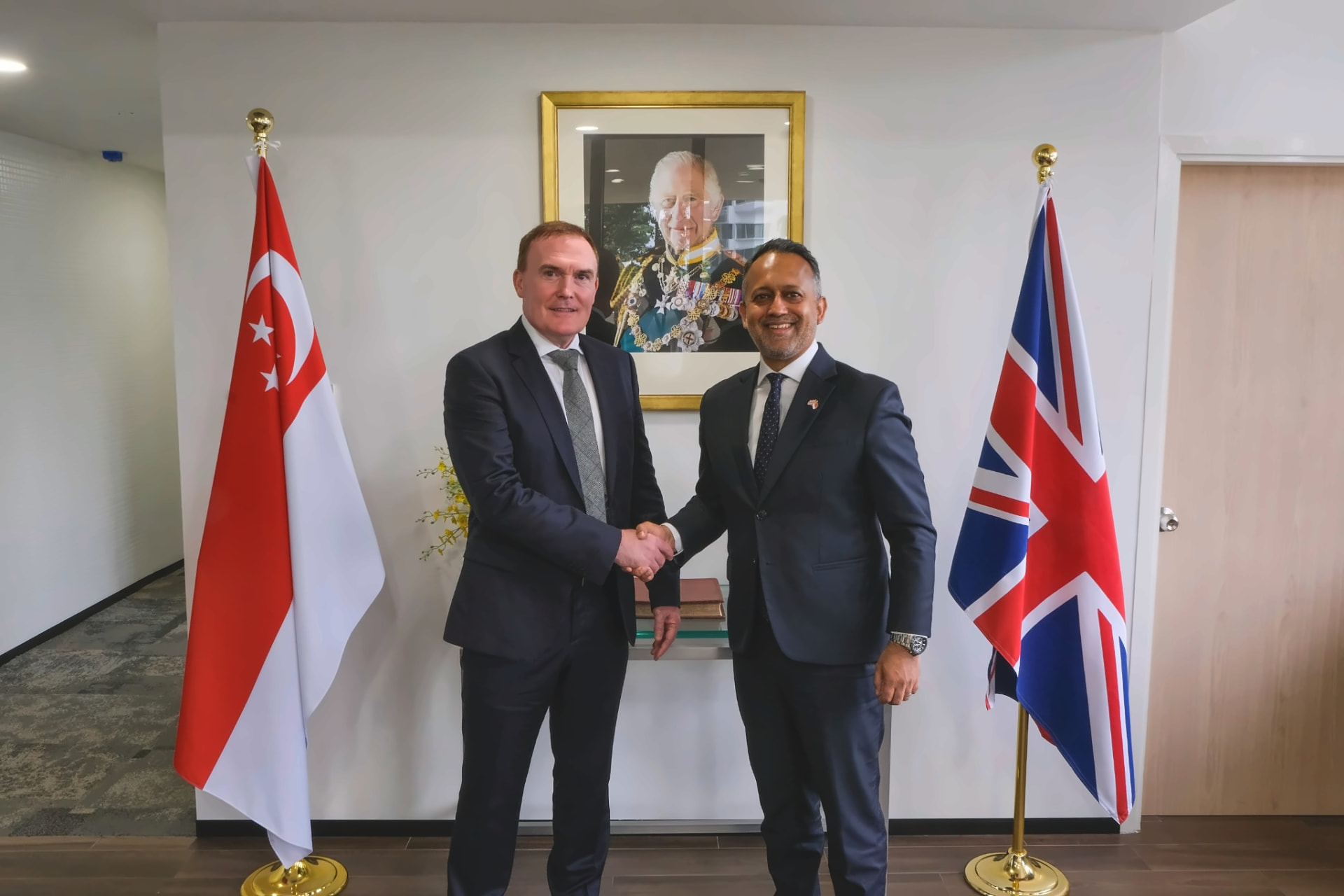 Signing ceremony at the British High Commission in Singapore